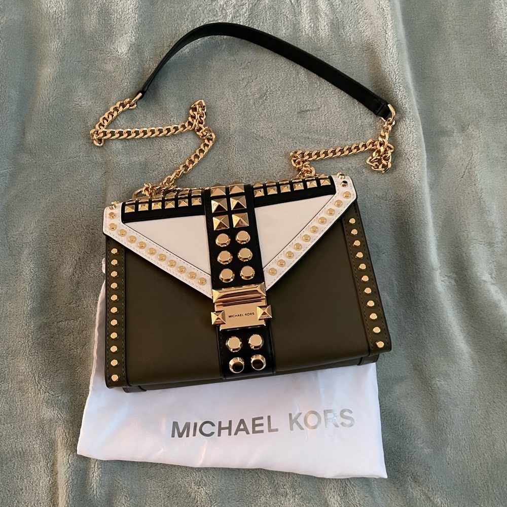 Michael Kors Purse green and white brand new size large
